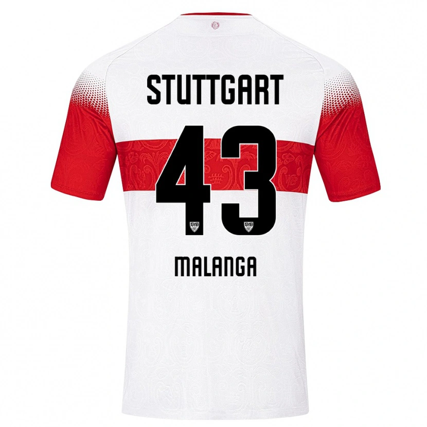 Danxen Kinderen Jarzinho Malanga #43 Wit Rood Geel Thuisshirt Thuistenue 2026/27 T-Shirt