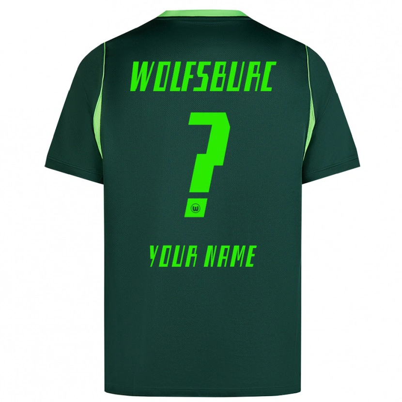 Danxen Kinderen Uw Naam #0 Donkergroen Wit Thuisshirt Thuistenue 2026/27 T-Shirt