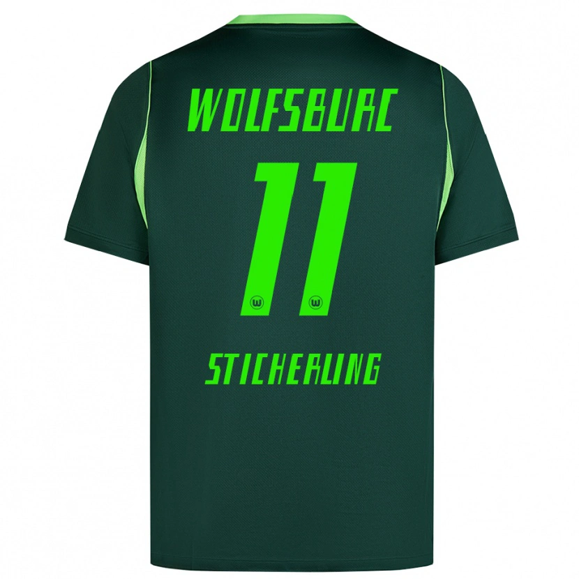 Danxen Kinderen Carl-Anton Sticherling #11 Donkergroen Wit Thuisshirt Thuistenue 2026/27 T-Shirt