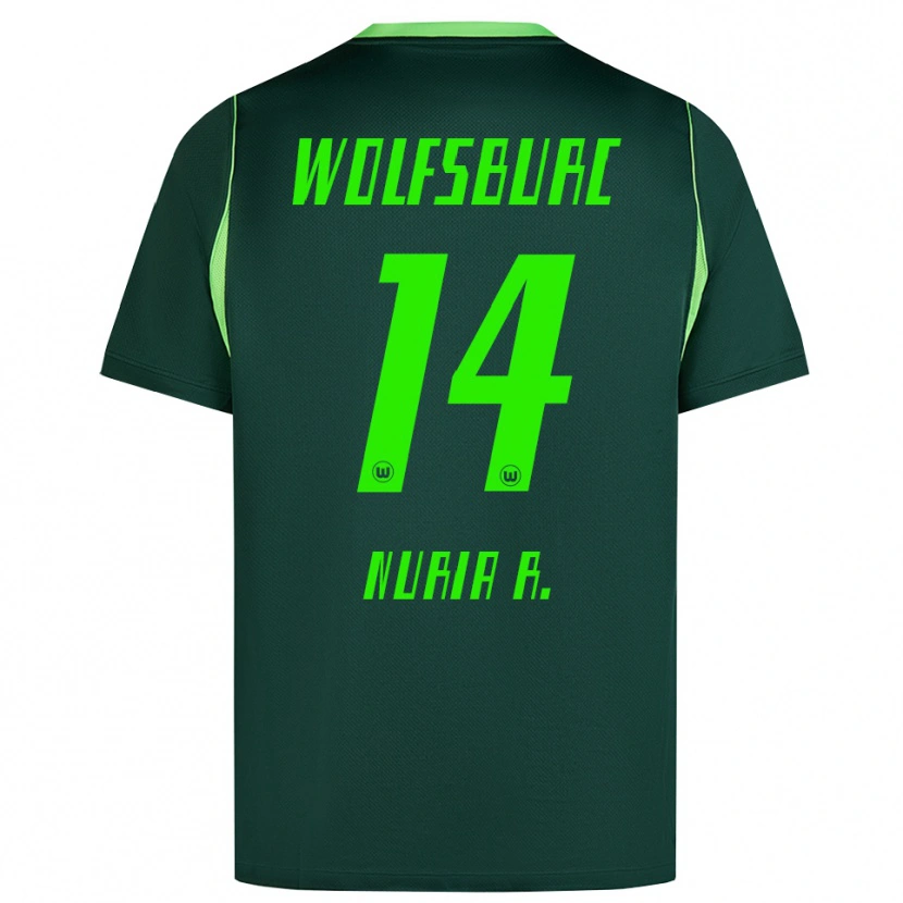Danxen Kinderen Nuria Rabano #14 Donkergroen Wit Thuisshirt Thuistenue 2026/27 T-Shirt