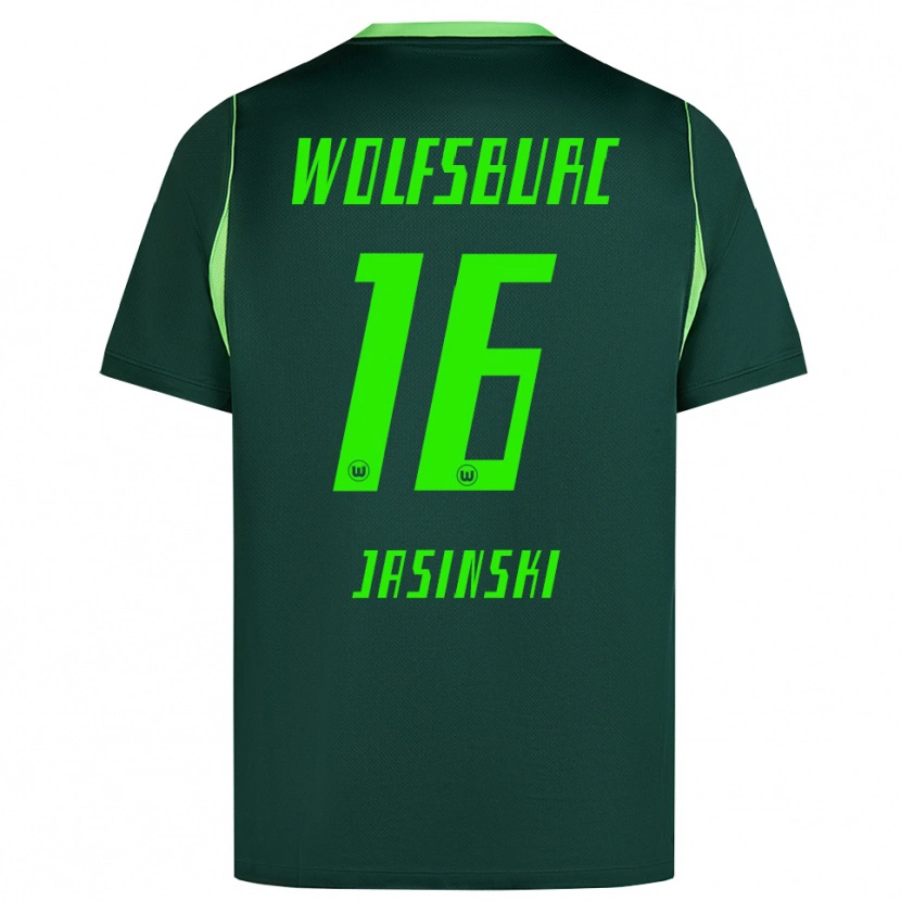 Danxen Kinderen Mateusz Jasinski #16 Donkergroen Wit Thuisshirt Thuistenue 2026/27 T-Shirt