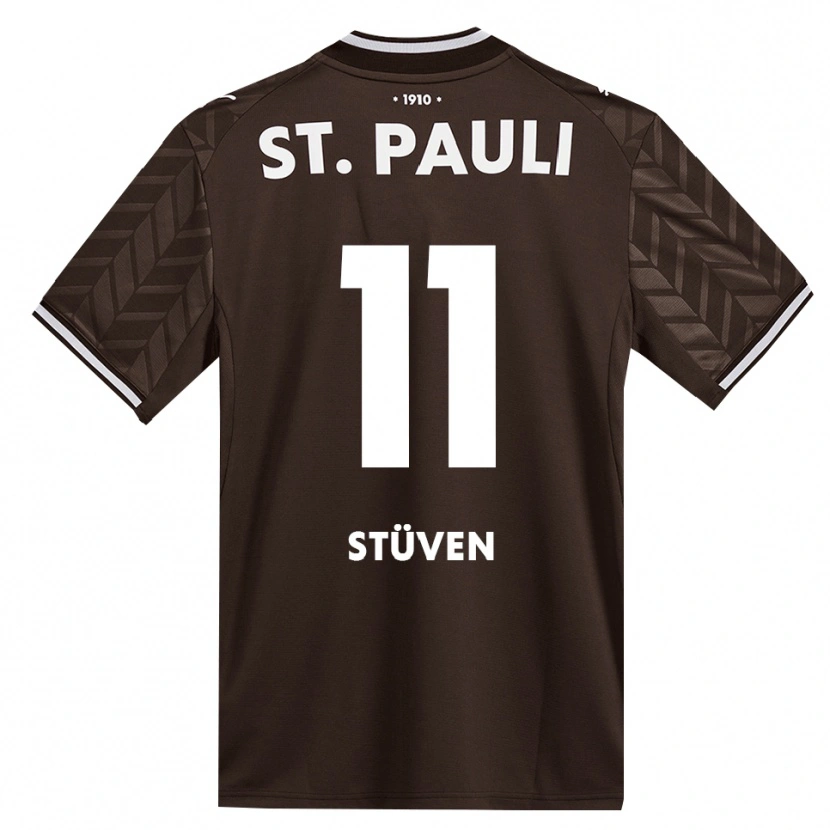 Danxen Kinderen Max Stüven #11 Cafe Wit Thuisshirt Thuistenue 2026/27 T-Shirt