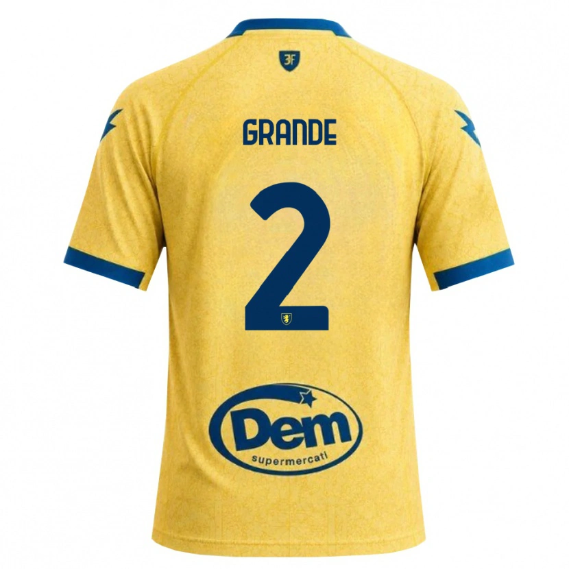 Danxen Kinderen Alessandro Grande #2 Khaki Zwart Blauw Thuisshirt Thuistenue 2026/27 T-Shirt