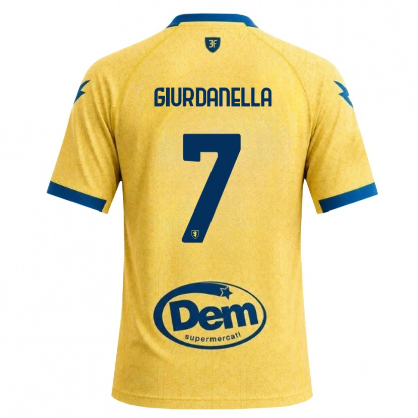 Danxen Kinderen Lorenzo Giurdanella #7 Khaki Zwart Blauw Thuisshirt Thuistenue 2026/27 T-Shirt