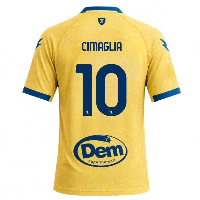 Danxen Kinderen Marco Cimaglia #10 Khaki Zwart Blauw Thuisshirt Thuistenue 2026/27 T-Shirt