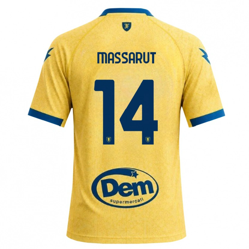 Danxen Kinderen Daniele Massarut #14 Khaki Zwart Blauw Thuisshirt Thuistenue 2026/27 T-Shirt