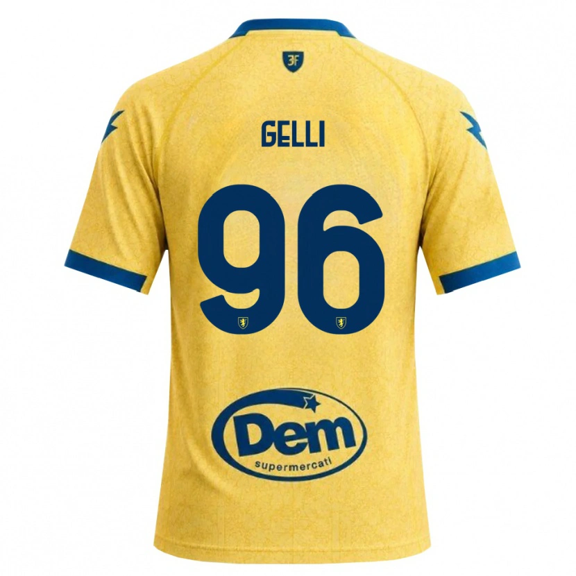Danxen Kinderen Francesco Gelli #96 Khaki Zwart Blauw Thuisshirt Thuistenue 2026/27 T-Shirt
