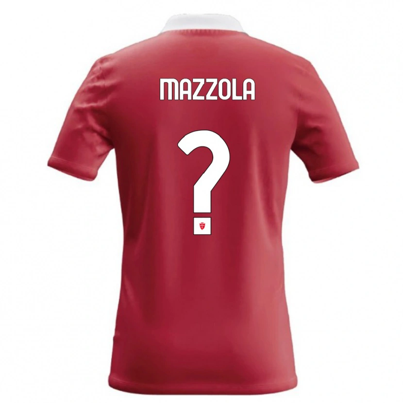 Danxen Kinderen Emanuele Mazzola #0 Rood Wit Thuisshirt Thuistenue 2026/27 T-Shirt