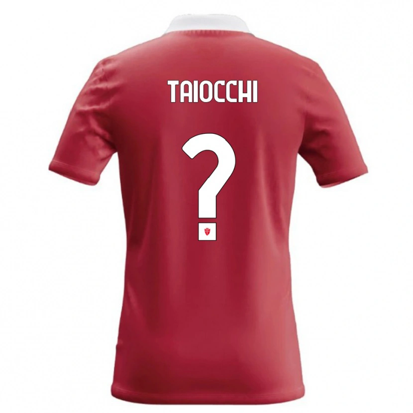 Danxen Kinderen Federico Taiocchi #0 Rood Wit Thuisshirt Thuistenue 2026/27 T-Shirt