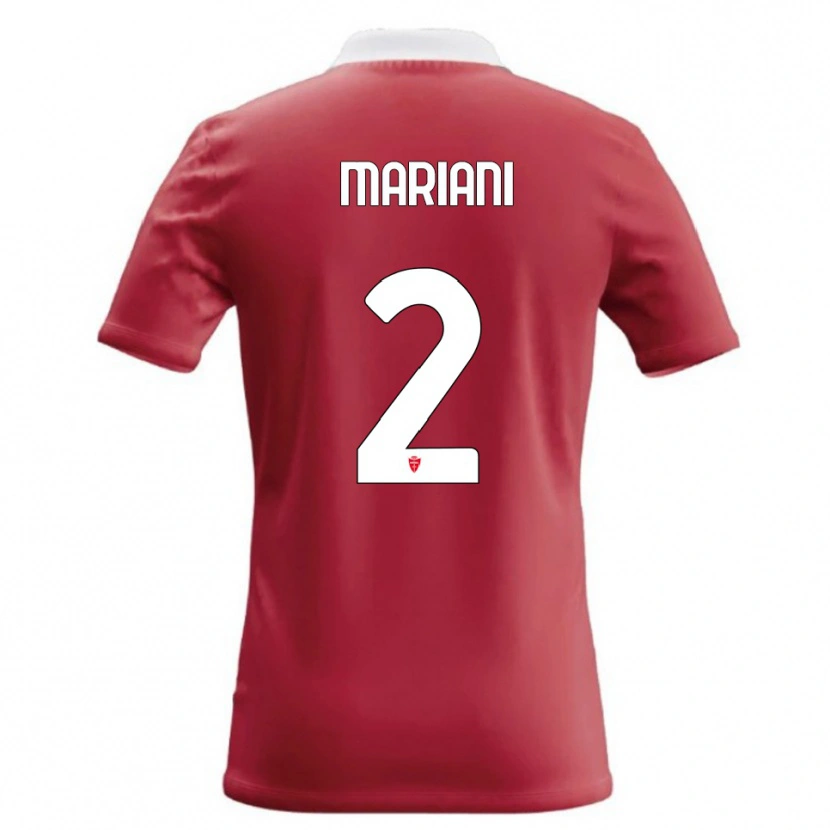 Danxen Kinderen Christian Mariani #2 Rood Wit Thuisshirt Thuistenue 2026/27 T-Shirt