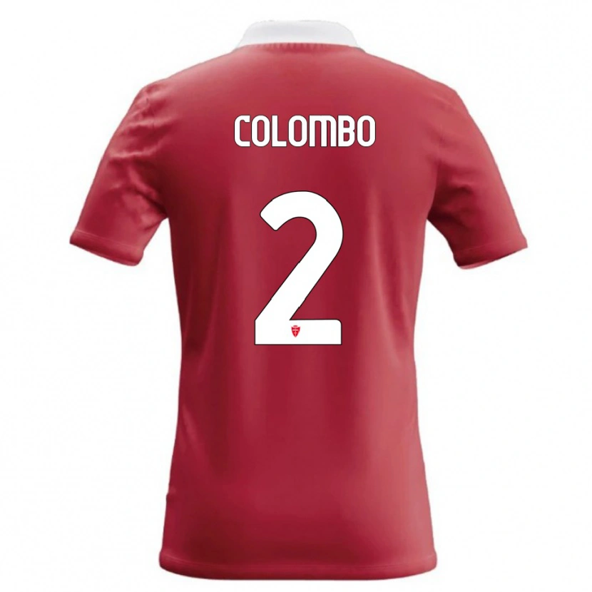 Danxen Kinderen Davide Colombo #2 Rood Wit Thuisshirt Thuistenue 2026/27 T-Shirt