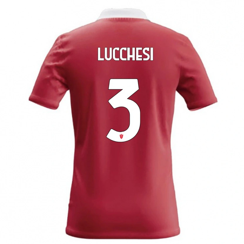 Danxen Kinderen Lorenzo Lucchesi #3 Rood Wit Thuisshirt Thuistenue 2026/27 T-Shirt