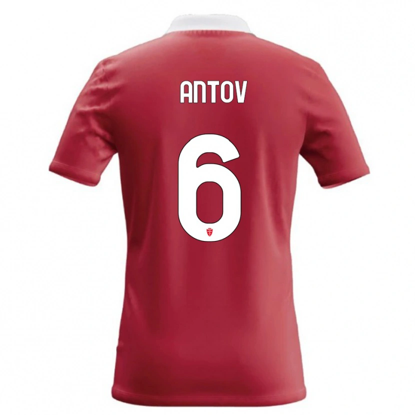 Danxen Kinderen Valentin Antov #6 Rood Wit Thuisshirt Thuistenue 2026/27 T-Shirt
