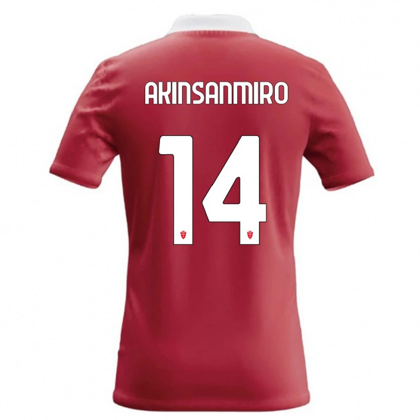Danxen Kinderen Ebenezer Akinsanmiro #14 Rood Wit Thuisshirt Thuistenue 2026/27 T-Shirt