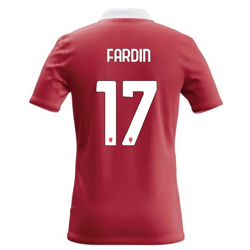 Danxen Kinderen Giulio Fardin #17 Rood Wit Thuisshirt Thuistenue 2026/27 T-Shirt