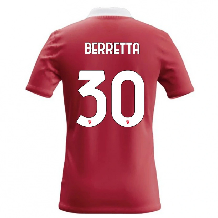 Danxen Kinderen Alessandro Berretta #30 Rood Wit Thuisshirt Thuistenue 2026/27 T-Shirt