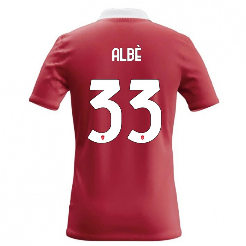 Danxen Kinderen Simone Albè #33 Rood Wit Thuisshirt Thuistenue 2026/27 T-Shirt