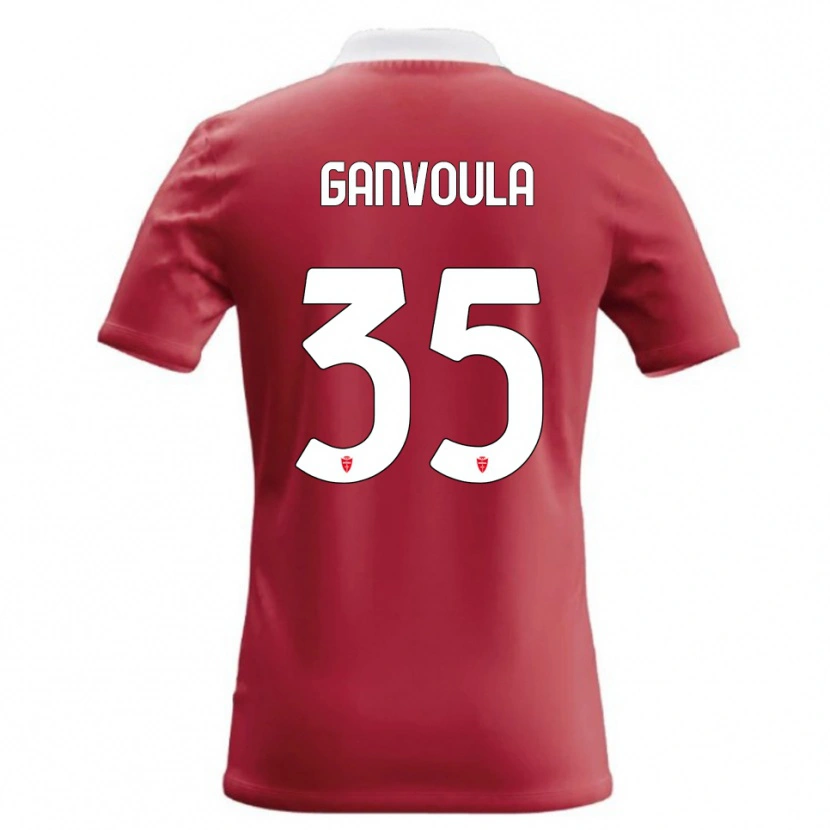 Danxen Kinderen Silvere Ganvoula #35 Rood Wit Thuisshirt Thuistenue 2026/27 T-Shirt