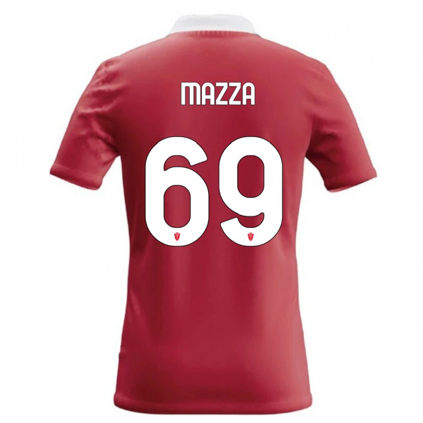 Danxen Kinderen Andrea Mazza #69 Rood Wit Thuisshirt Thuistenue 2026/27 T-Shirt