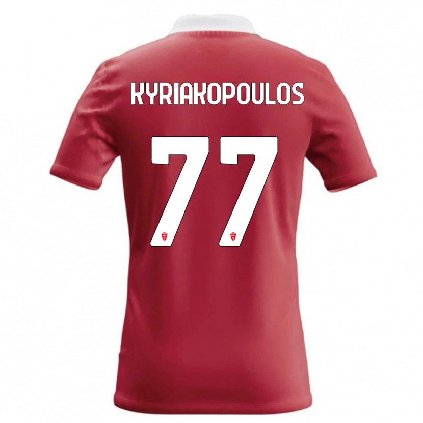 Danxen Kinderen Georgios Kyriakopoulos #77 Rood Wit Thuisshirt Thuistenue 2026/27 T-Shirt