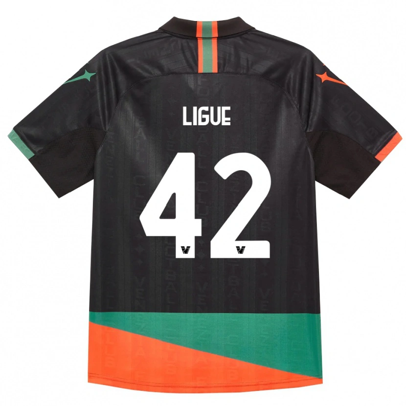 Danxen Kinderen Junior Ligue #42 Zwart Oranje Groen Thuisshirt Thuistenue 2026/27 T-Shirt