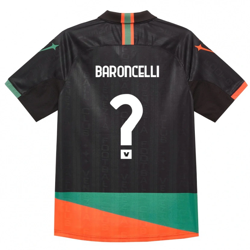 Danxen Kinderen Andrea Baroncelli #0 Zwart Oranje Groen Thuisshirt Thuistenue 2026/27 T-Shirt