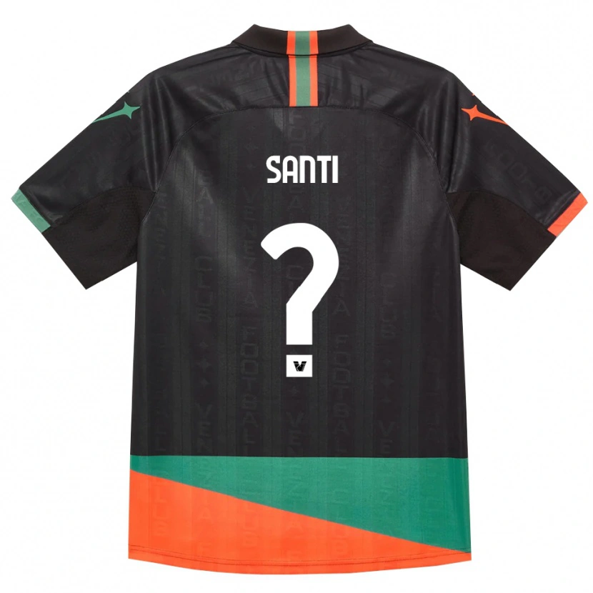 Danxen Kinderen Davide Santi #0 Zwart Oranje Groen Thuisshirt Thuistenue 2026/27 T-Shirt