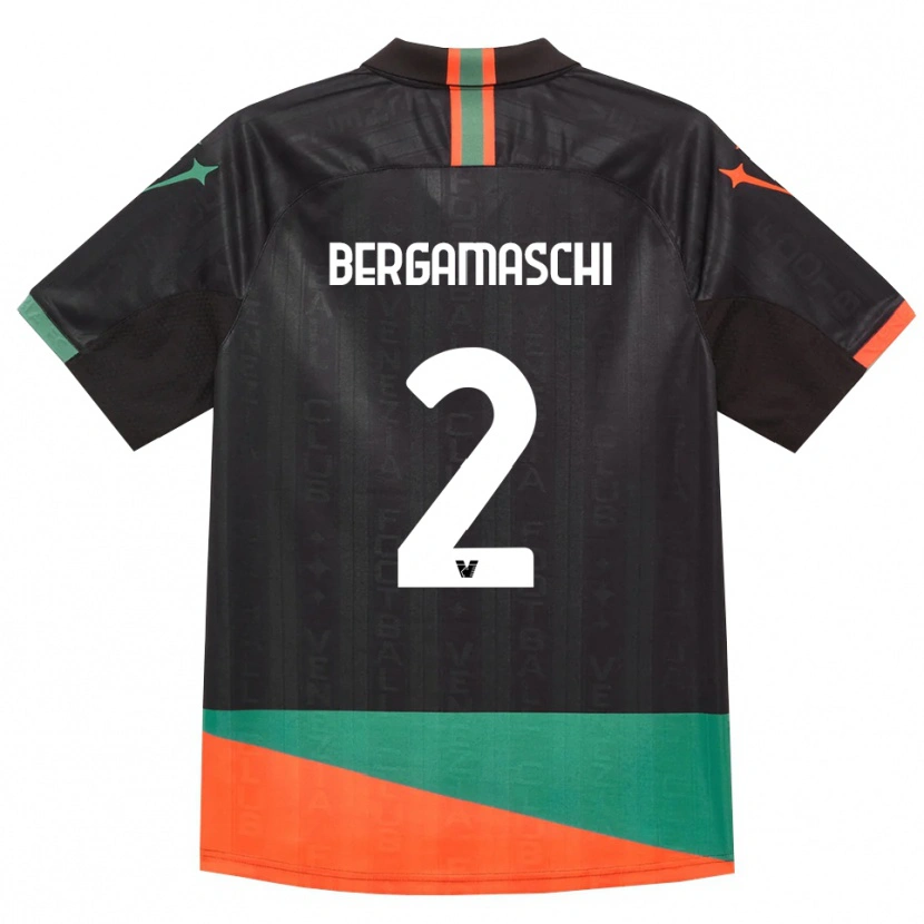 Danxen Kinderen Thomas Bergamaschi #2 Zwart Oranje Groen Thuisshirt Thuistenue 2026/27 T-Shirt