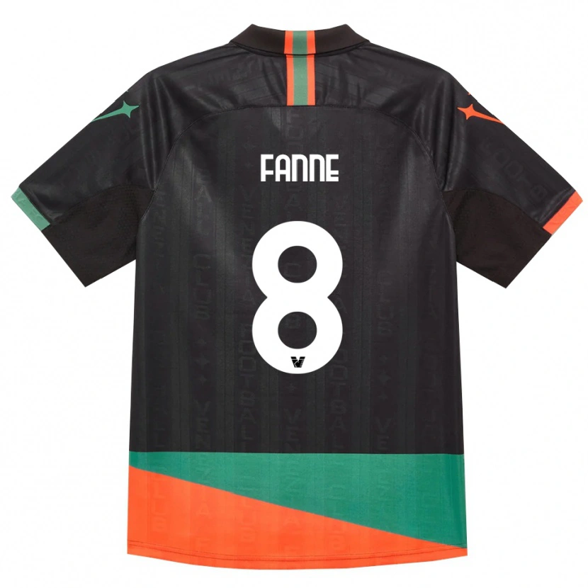 Danxen Kinderen Lamine Fanne #8 Zwart Oranje Groen Thuisshirt Thuistenue 2026/27 T-Shirt