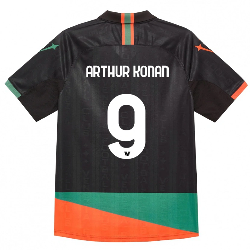 Danxen Kinderen Demoye Arthur Konan #9 Zwart Oranje Groen Thuisshirt Thuistenue 2026/27 T-Shirt