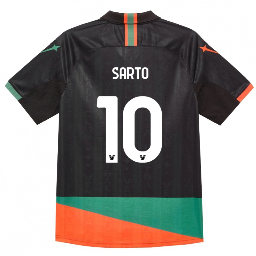 Danxen Kinderen Gabriel Sarto #10 Zwart Oranje Groen Thuisshirt Thuistenue 2026/27 T-Shirt