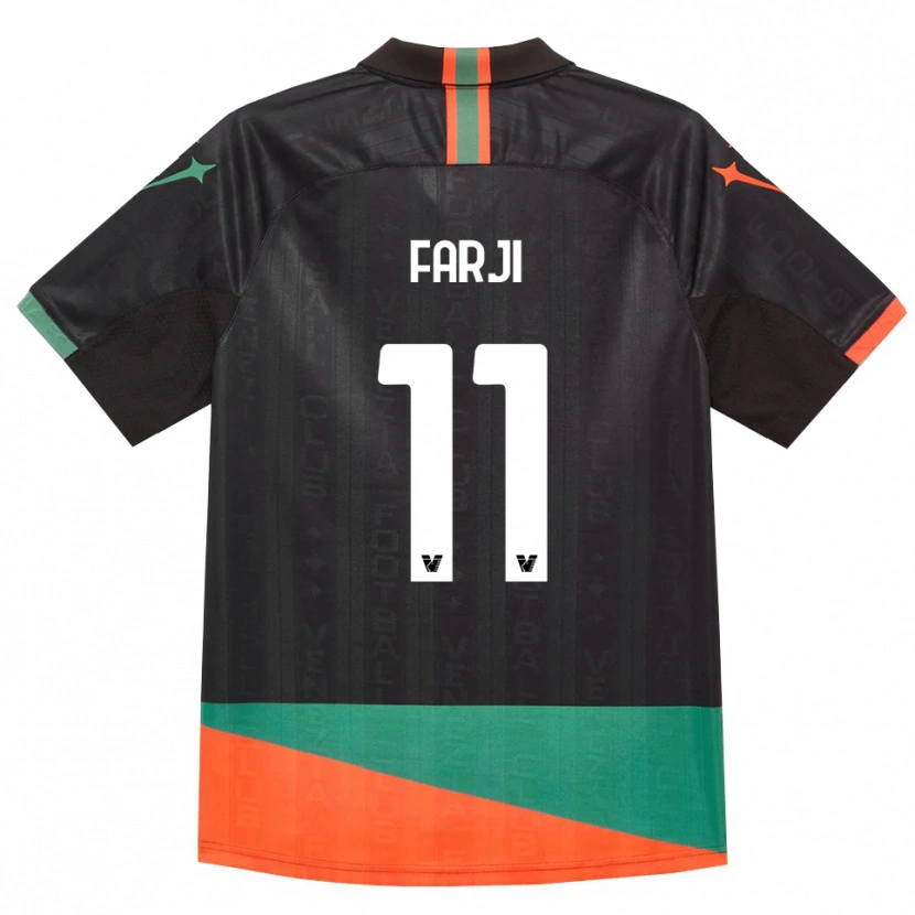 Danxen Kinderen Marko Farji #11 Zwart Oranje Groen Thuisshirt Thuistenue 2026/27 T-Shirt