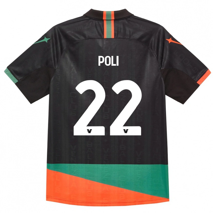 Danxen Kinderen Elena Poli #22 Zwart Oranje Groen Thuisshirt Thuistenue 2026/27 T-Shirt