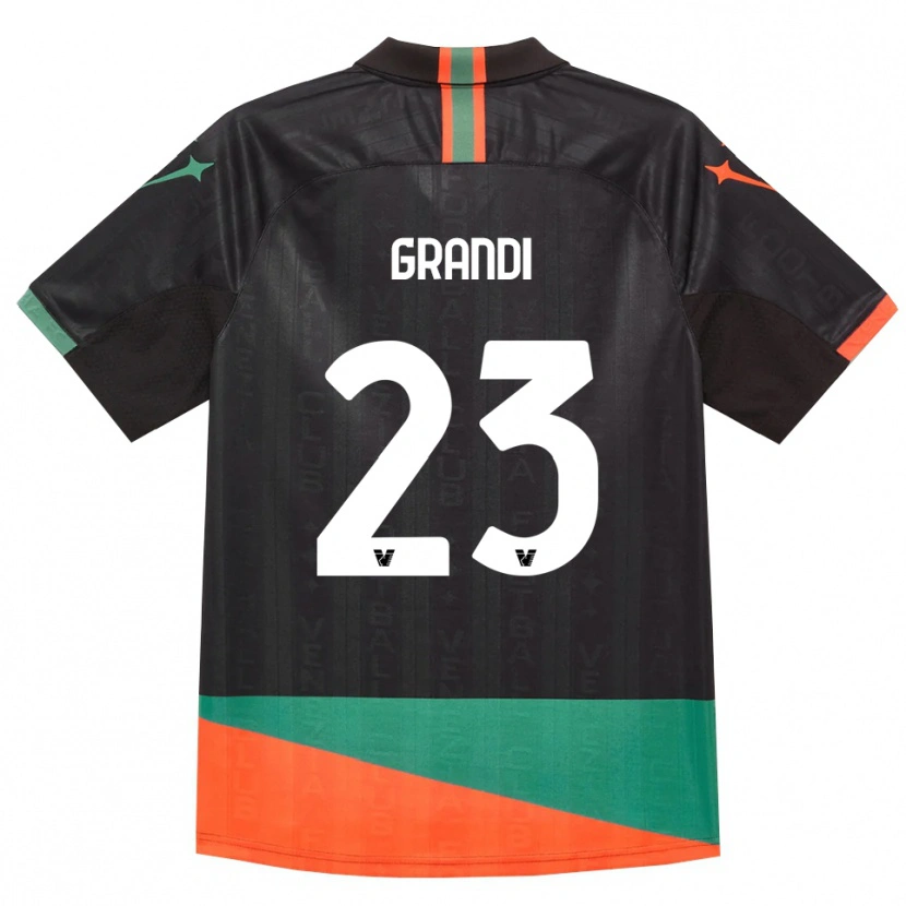 Danxen Kinderen Matteo Grandi #23 Zwart Oranje Groen Thuisshirt Thuistenue 2026/27 T-Shirt