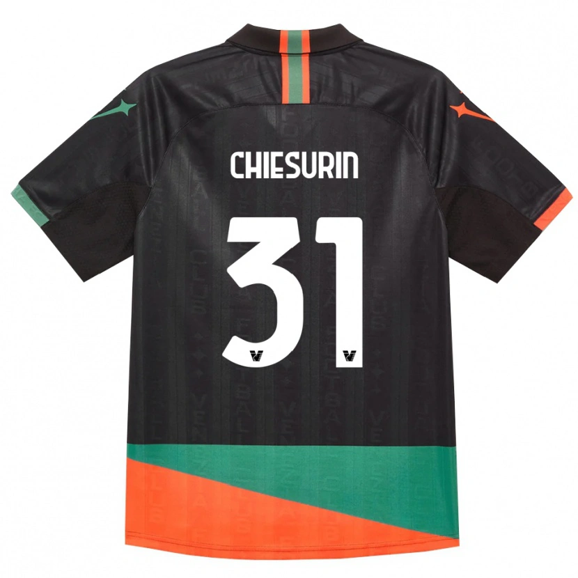 Danxen Kinderen Alberto Chiesurin #31 Zwart Oranje Groen Thuisshirt Thuistenue 2026/27 T-Shirt