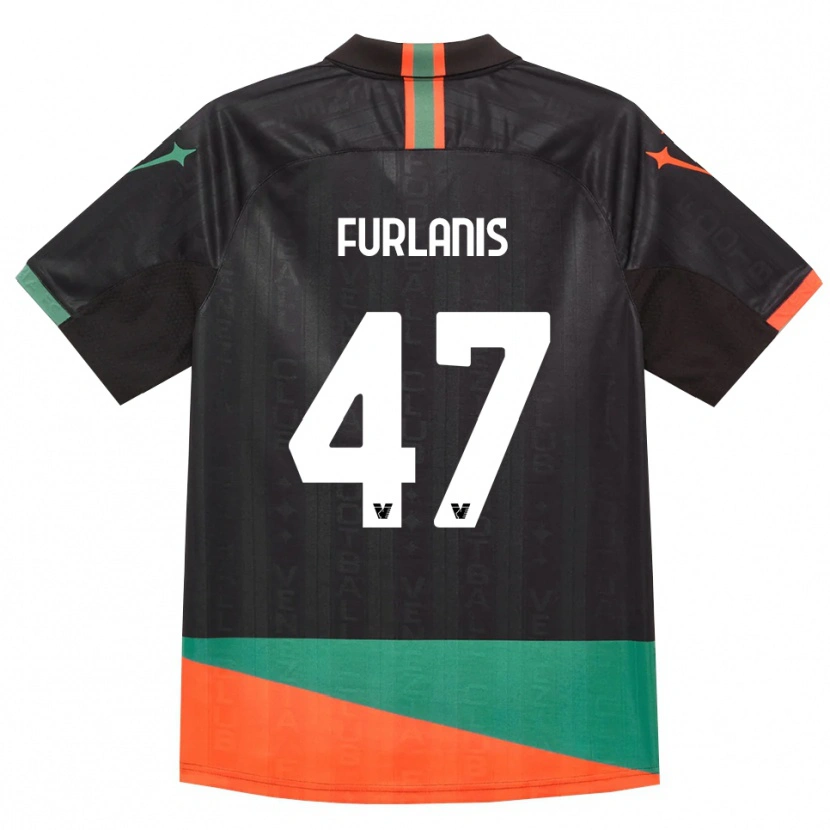 Danxen Kinderen Giorgia Furlanis #47 Zwart Oranje Groen Thuisshirt Thuistenue 2026/27 T-Shirt