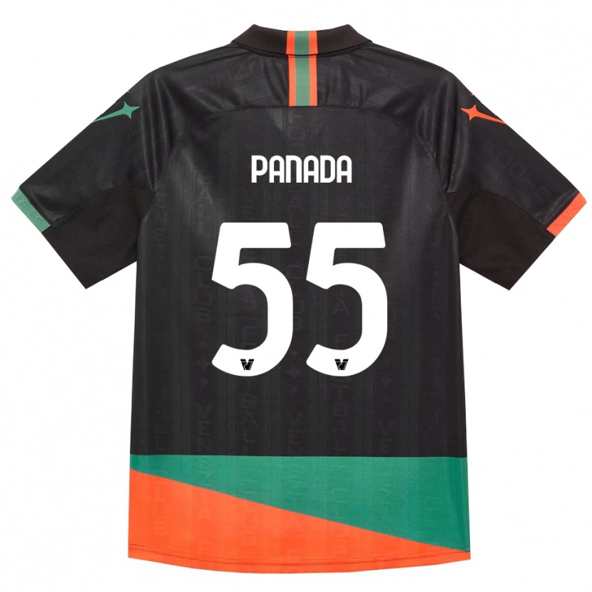 Danxen Kinderen Simone Panada #55 Zwart Oranje Groen Thuisshirt Thuistenue 2026/27 T-Shirt