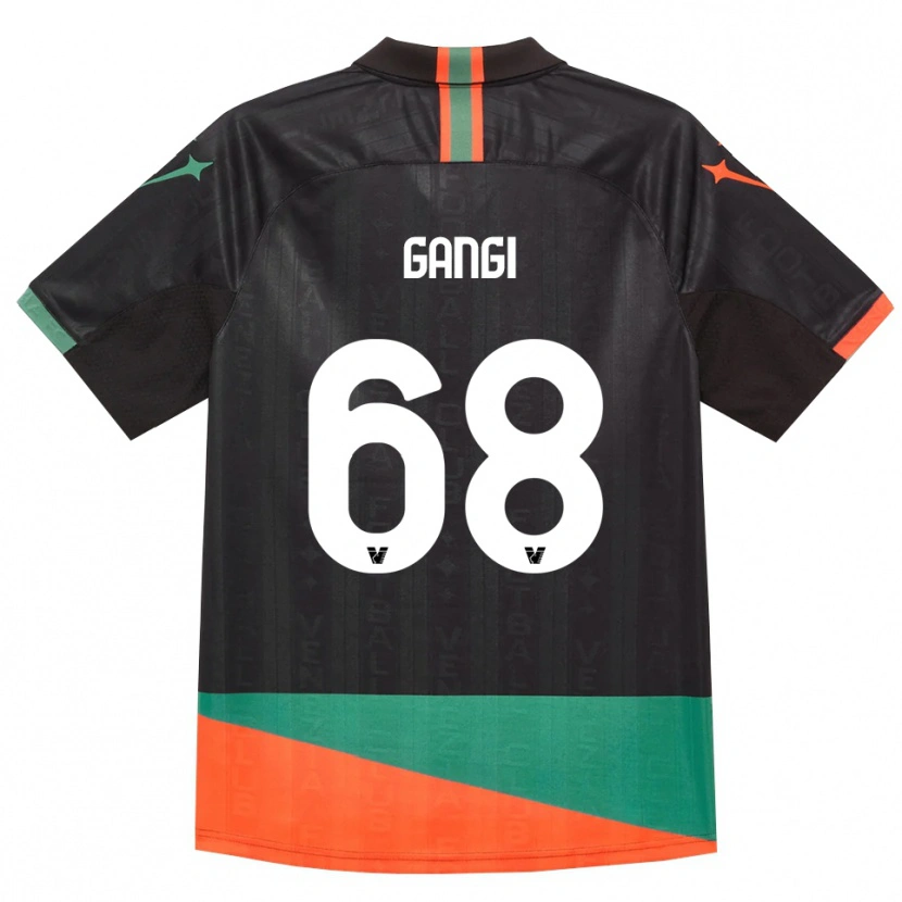 Danxen Kinderen Chiara Gangi #68 Zwart Oranje Groen Thuisshirt Thuistenue 2026/27 T-Shirt