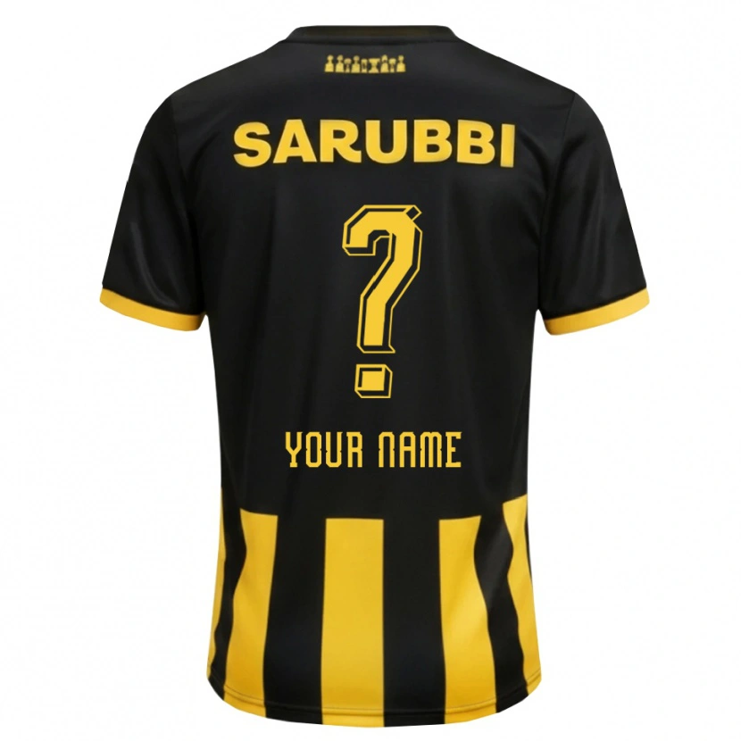 Danxen Kinderen Uw Naam #0 Zwart Geel Thuisshirt Thuistenue 2026/27 T-Shirt