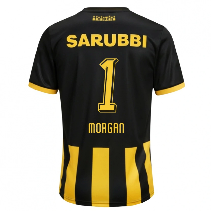 Danxen Kinderen Kevin Morgan #1 Zwart Geel Thuisshirt Thuistenue 2026/27 T-Shirt
