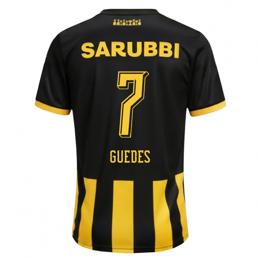 Danxen Kinderen Dahel Guedes #7 Zwart Geel Thuisshirt Thuistenue 2026/27 T-Shirt