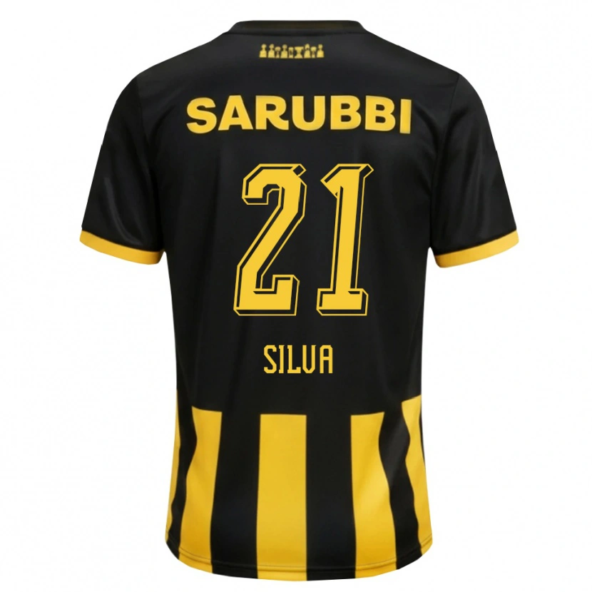 Danxen Kinderen Gastón Silva #21 Zwart Geel Thuisshirt Thuistenue 2026/27 T-Shirt