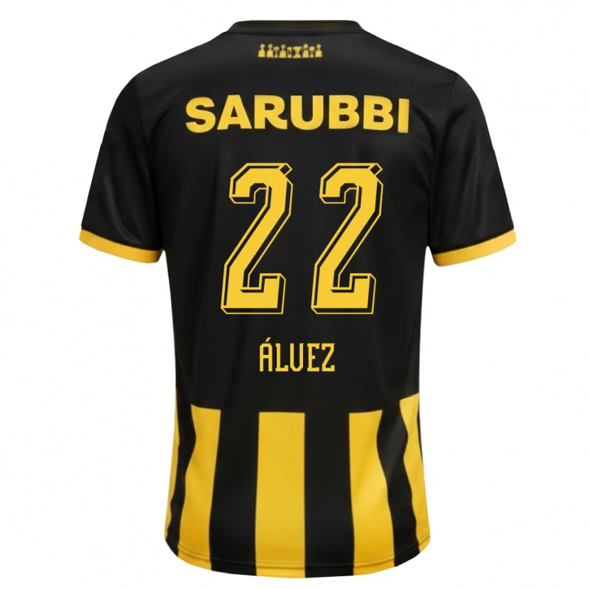 Danxen Kinderen Facundo Álvez #22 Zwart Geel Thuisshirt Thuistenue 2026/27 T-Shirt