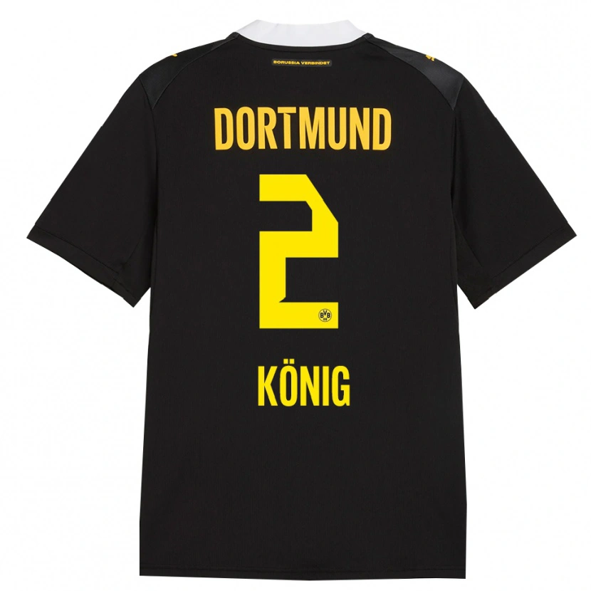 Danxen Kinderen Niklas König #2 Zwart Rood Geel Uitshirt Uittenue 2026/27 T-Shirt