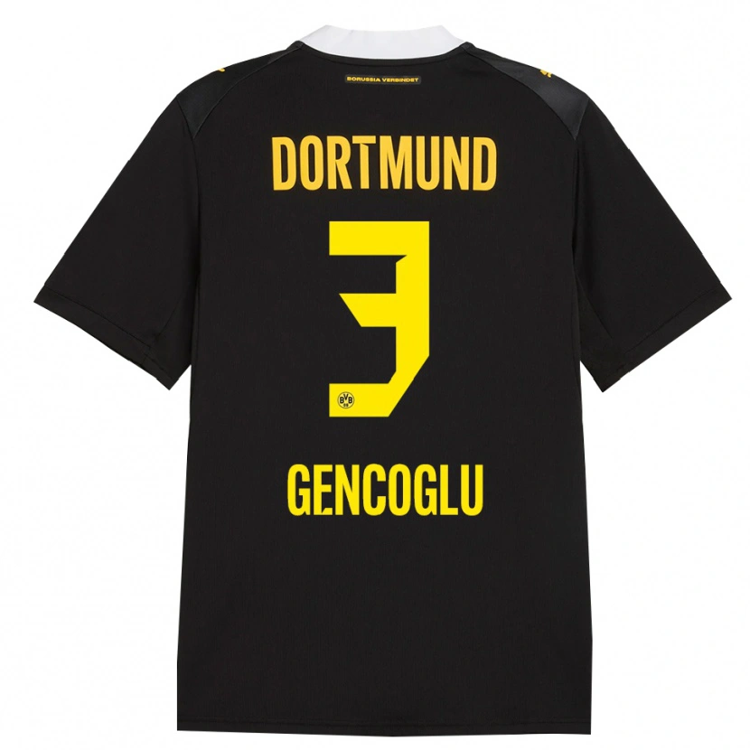 Danxen Kinderen Tekin Gencoglu #3 Zwart Rood Geel Uitshirt Uittenue 2026/27 T-Shirt