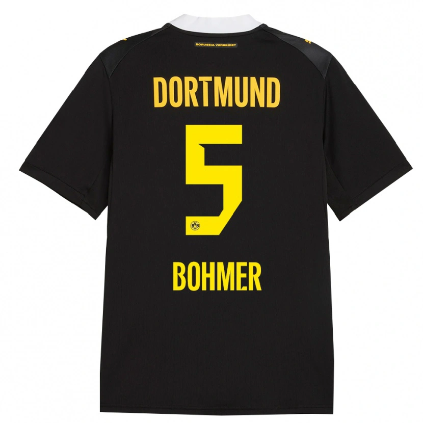 Danxen Kinderen Tim Bohmer #5 Zwart Rood Geel Uitshirt Uittenue 2026/27 T-Shirt