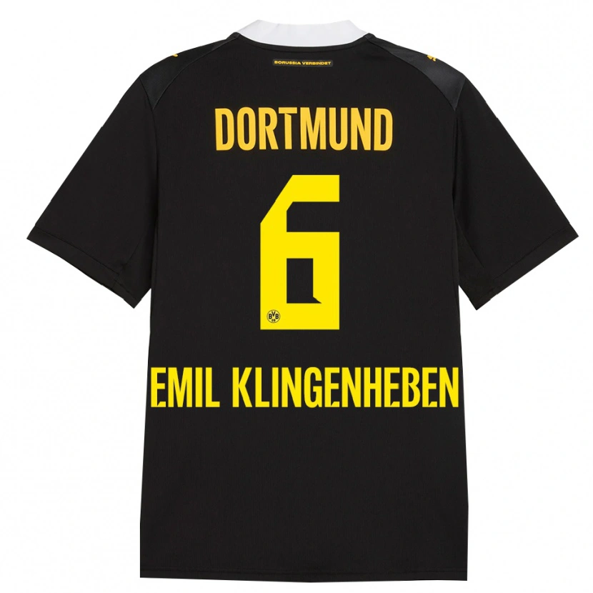 Danxen Kinderen Maximilian Emil Klingenheben #6 Zwart Rood Geel Uitshirt Uittenue 2026/27 T-Shirt