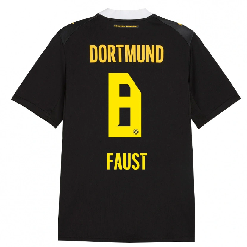 Danxen Kinderen Tom Faust #8 Zwart Rood Geel Uitshirt Uittenue 2026/27 T-Shirt