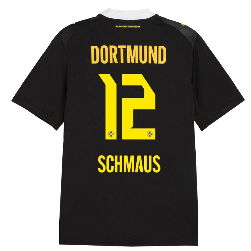 Danxen Kinderen Massimiliano Schmaus #12 Zwart Rood Geel Uitshirt Uittenue 2026/27 T-Shirt