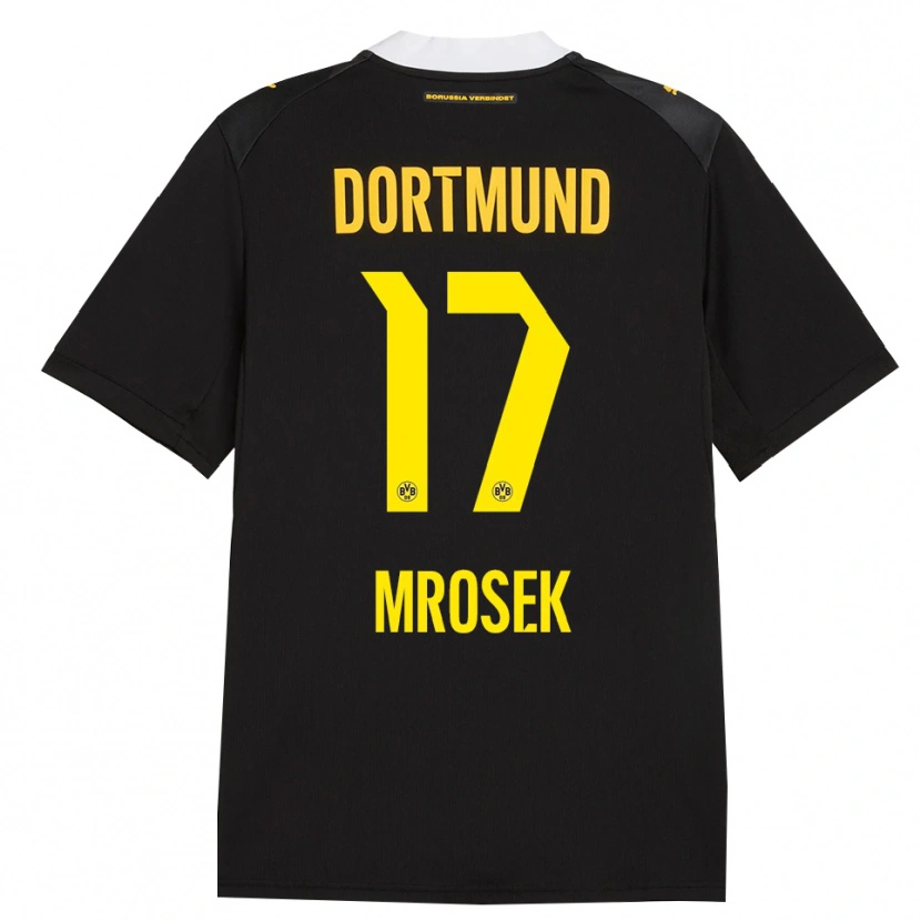 Danxen Kinderen Noah Mrosek #17 Zwart Rood Geel Uitshirt Uittenue 2026/27 T-Shirt